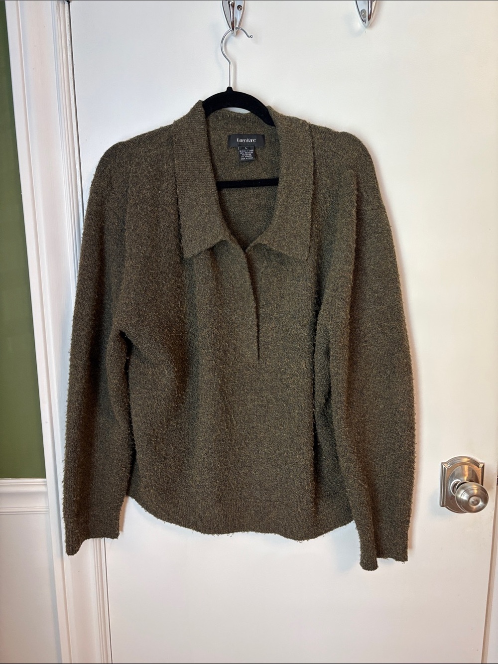 Karen Kane Olive Collared Pullover Sweater